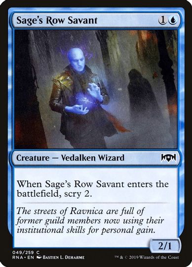 Sage's Row Savant (49) [Ravnica Allegiance]