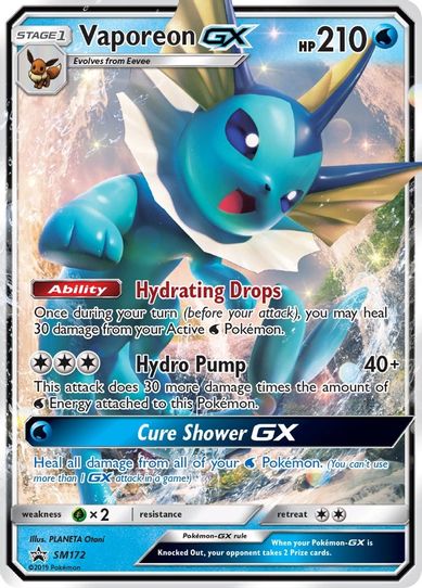 Vaporeon GX - SM (SM172) [SM Promos]