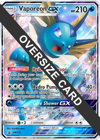 Vaporeon GX 172 (SM Black Star Promo) (SM172) [First Partner Pack Jumbo Cards]
