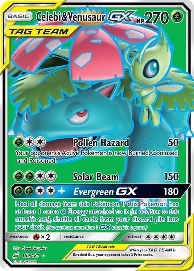 Celebi & Venusaur GX (Full Art) (159/181) [Sun & Moon: Team Up]