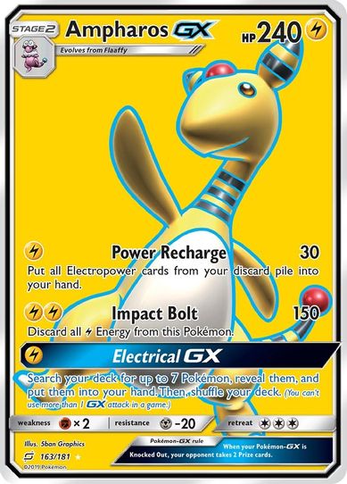 Ampharos GX (Full Art) (163/181) [Sun & Moon: Team Up]