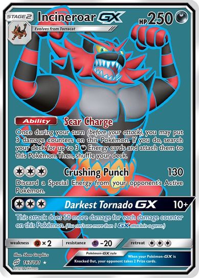Incineroar GX (Full Art) (167/181) [Sun & Moon: Team Up]