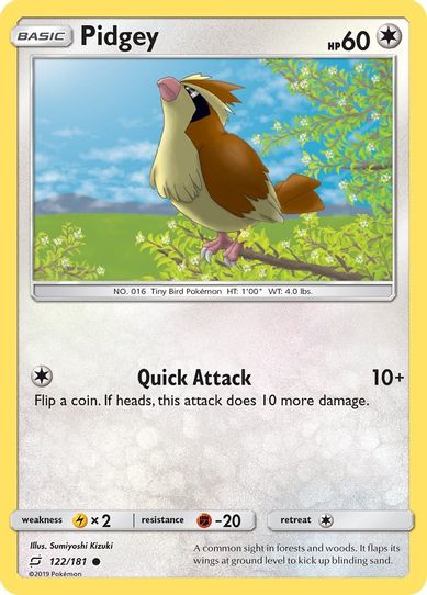 Pidgey (122) (122/181) [Sun & Moon: Team Up]