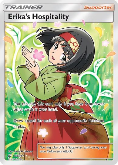 Erika's Hospitality (Full Art) (174/181) [Sun & Moon: Team Up]