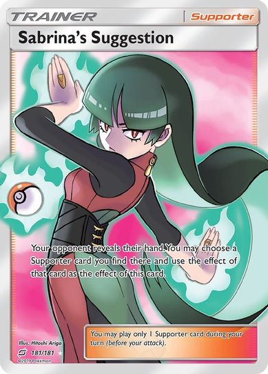Sabrina's Suggestion (Full Art) (181/181) [Sun & Moon: Team Up]
