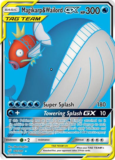 Magikarp & Wailord GX (Full Art) (160/181) [Sun & Moon: Team Up]