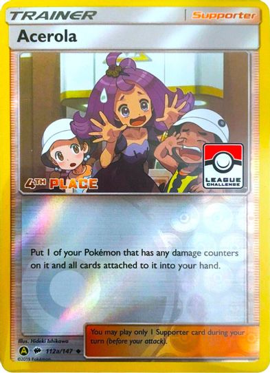 Acerola 112a/147 (League Promo) [4th Place] [League & Championship Cards]
