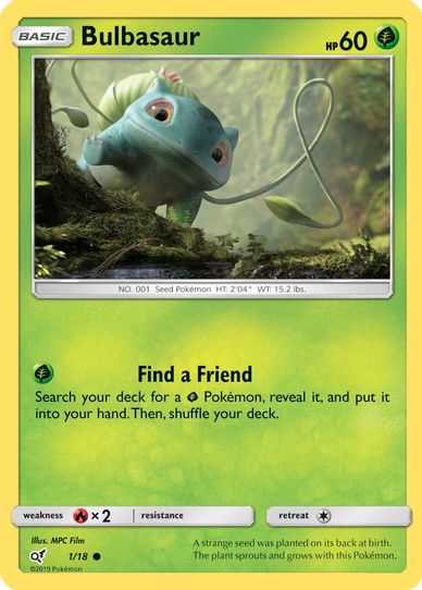 Bulbasaur (Holo Common) (1/18) [Sun & Moon: Detective Pikachu]