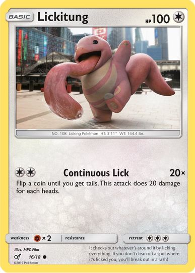 lickitung pokemon card price - (78/111) Colorless Colorless Lickitung (Holo Common) (16/18) [Sun