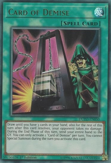Card of Demise (DUPO-EN050) [Duel Power]