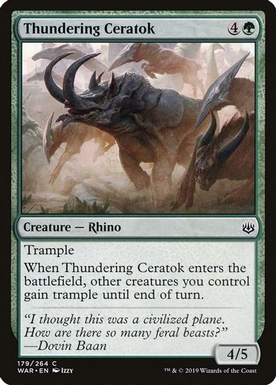 Thundering Ceratok (179) [War of the Spark]