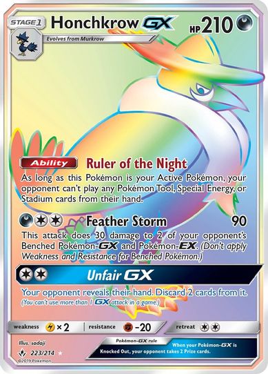 Honchkrow GX (Secret) (223/214) [Sun & Moon: Unbroken Bonds]