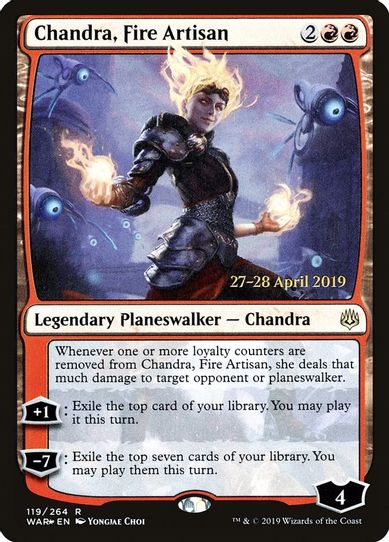 Chandra, Fire Artisan (119) [Prerelease Cards]