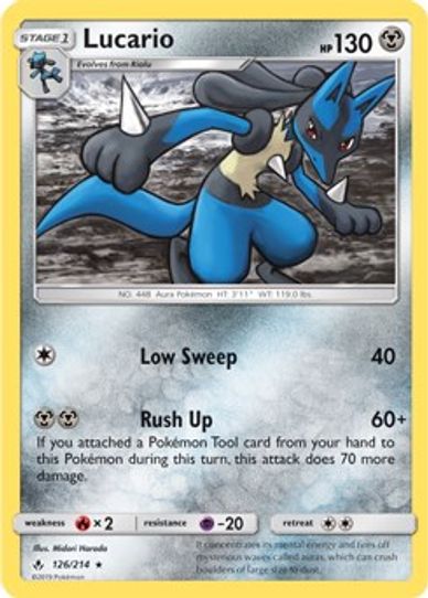 Lucario 126/214 (SM Unbroken Bonds) [Deck Exclusives]