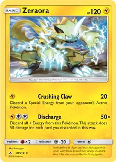 Zeraora 60/214 (SM Unbroken Bonds) (Cracked Ice Holo) [Deck Exclusives]
