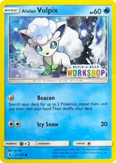 Pokemon buy Alolan Vulpix Build-A-Bear Workshop Exclusive