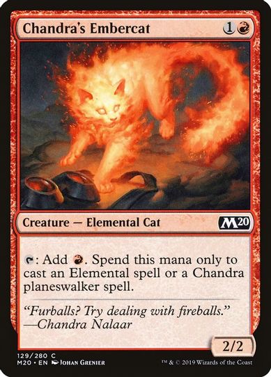 Chandra's Embercat (129) [Core Set 2020]