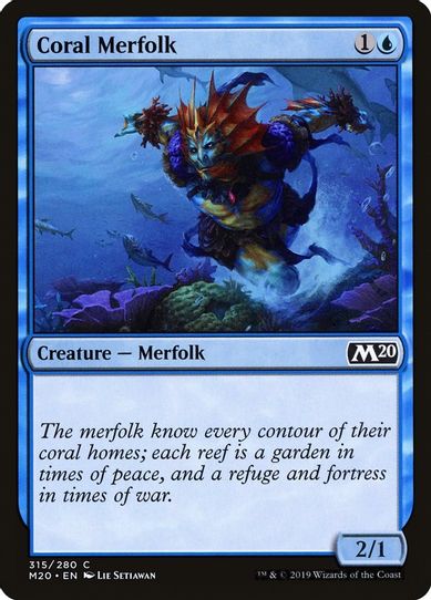 Coral Merfolk (315) [Core Set 2020]