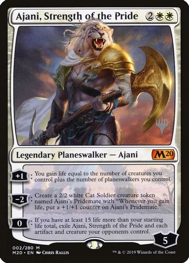 Ajani, Strength of the Pride (2) [Promo Pack: Core Set 2020]