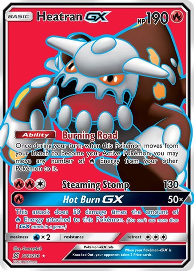 Heatran GX (Full Art) (216/236) [Sun & Moon: Unified Minds]