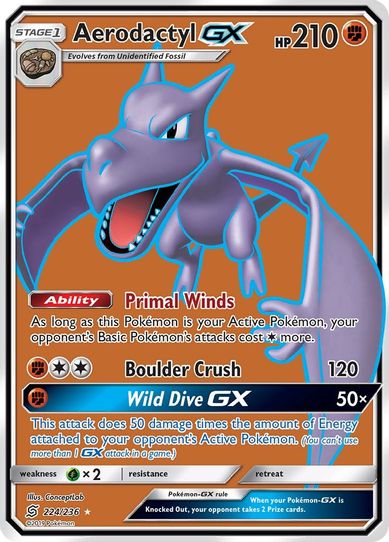 Aerodactyl GX (Full Art) (224/236) [Sun & Moon: Unified Minds]