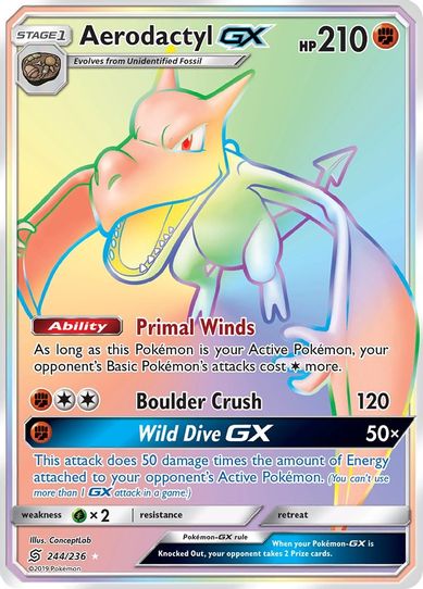 Aerodactyl GX (Secret) (244/236) [Sun & Moon: Unified Minds]