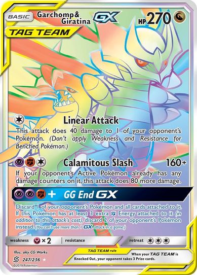 Garchomp & Giratina GX (Secret) (247/236) [Sun & Moon: Unified Minds]