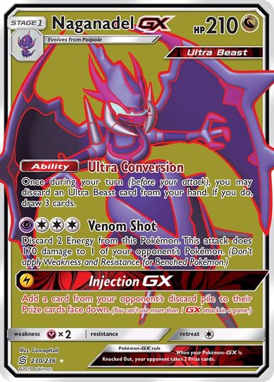 Naganadel GX (Full Art) (230/236) [Sun & Moon: Unified Minds]