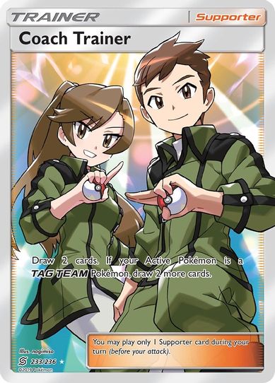 Coach Trainer (Full Art) (233/236) [Sun & Moon: Unified Minds]