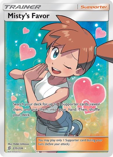 Misty's Favor (Full Art) (235/236) [Sun & Moon: Unified Minds]