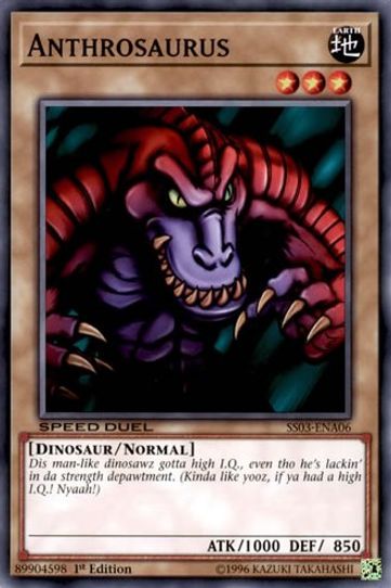 Anthrosaurus (SS03-ENA06) [Speed Duel Decks: Ultimate Predators]