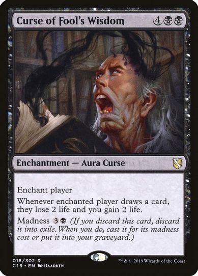 Curse of Fool's Wisdom (16) [Commander 2019]