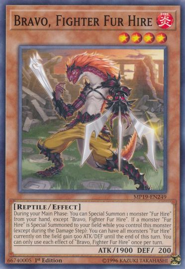 Bravo, Fighter Fur Hire (MP19-EN249) [2019 Gold Sarcophagus Tin Mega Pack]