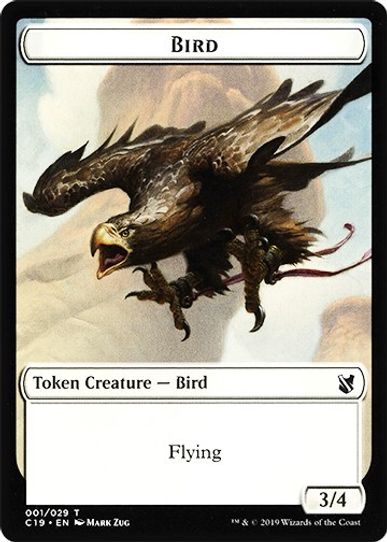 Bird // Sculpture Double-sided Token [Commander 2019]