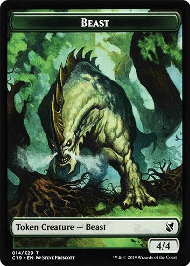 Beast // Wurm Double-sided Token [Commander 2019]