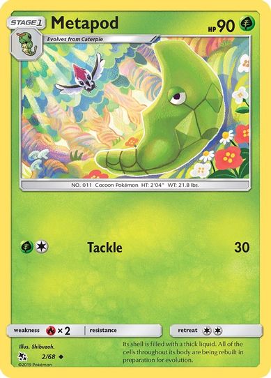 Metapod (2/68/68) [Sun & Moon: Hidden Fates]