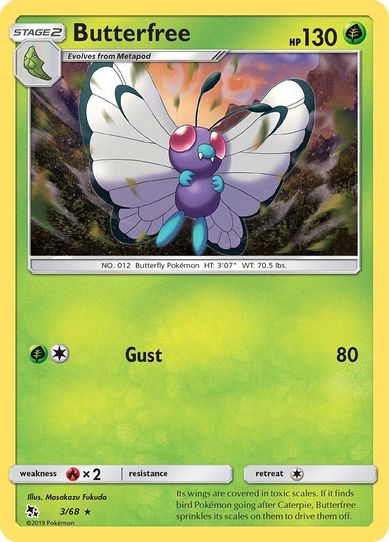Butterfree (3/68/68) [Sun & Moon: Hidden Fates]