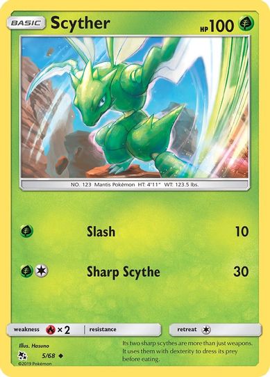 Scyther (5/68/68) [Sun & Moon: Hidden Fates]