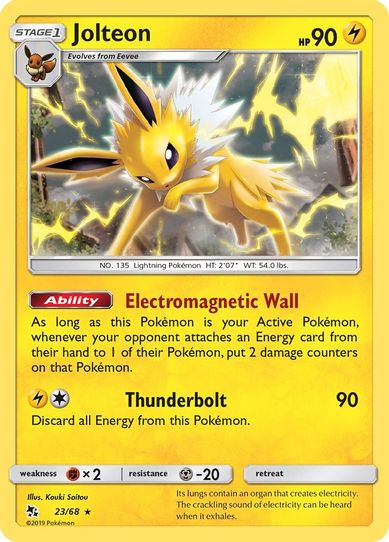 Jolteon (23/68/68) [Sun & Moon: Hidden Fates]