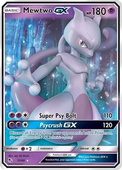 Mewtwo GX (31/68/68) [Sun & Moon: Hidden Fates]