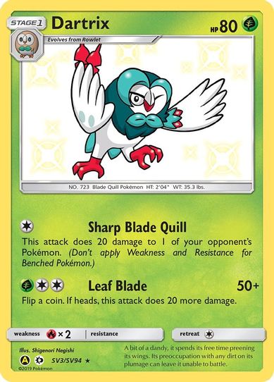 Dartrix (SV3/SV94) [Hidden Fates: Shiny Vault]