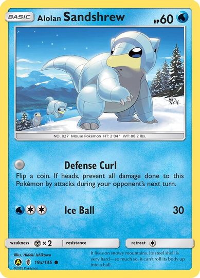 Alolan Sandshrew a/ (19a/145) [Alternate Art Promo]