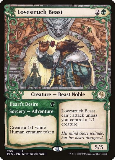 Lovestruck Beast (Showcase) (299) [Throne of Eldraine]