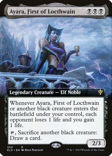 Ayara, First of Locthwain (Extended Art) (350) [Throne of Eldraine]