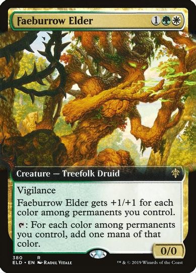 Faeburrow Elder (Extended Art) (380) [Throne of Eldraine]