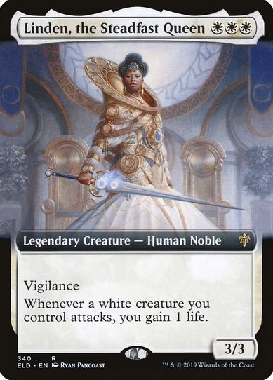 Linden, the Steadfast Queen (Extended Art) (340) [Throne of Eldraine]