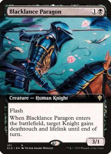 Blacklance Paragon (Extended Art) (351) [Throne of Eldraine]