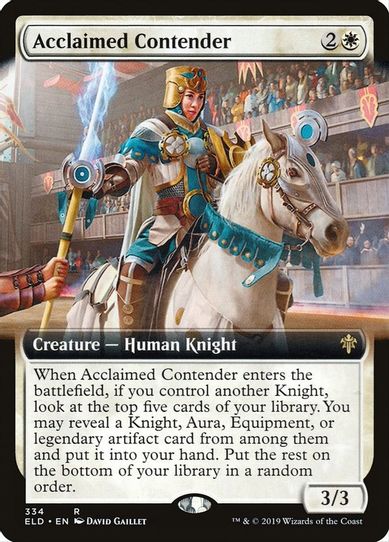 Acclaimed Contender (Extended Art) (334) [Throne of Eldraine]