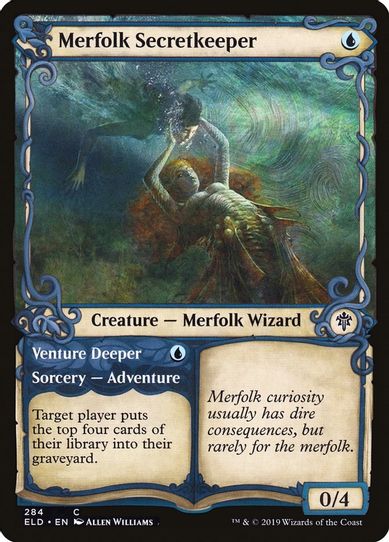Merfolk Secretkeeper (Showcase) (284) [Throne of Eldraine]