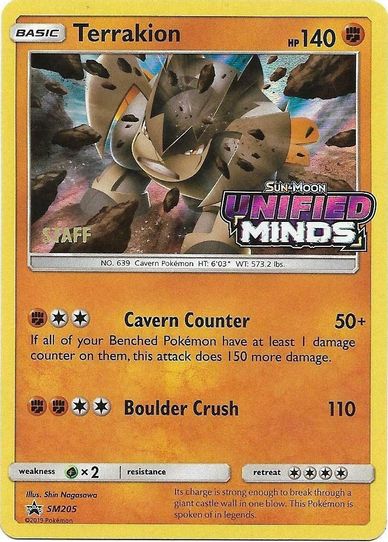 Terrakion - SM (Staff Prerelease Promo) (SM205) [SM Promos]